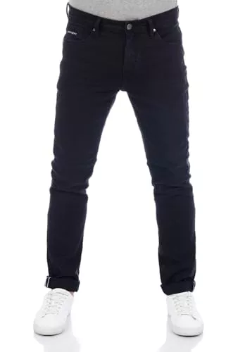 DENIMFY Jeans DENIMFY Jeans Herren Stretch Straight Fit DFMiro Jeanshose Baumwolle Denim Blau Schwarz Grau 30 31 32 33 34 36 38 40