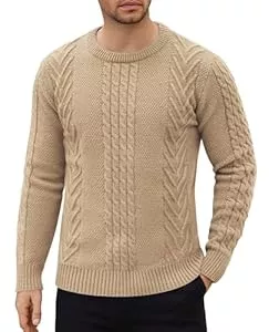 COOFANDY Pullover & Strickmode COOFANDY Pullover Herren Strickpullover Herren Winterpullover Herren Warm Sweater Herren Rundhals Langarm Männer Pullover