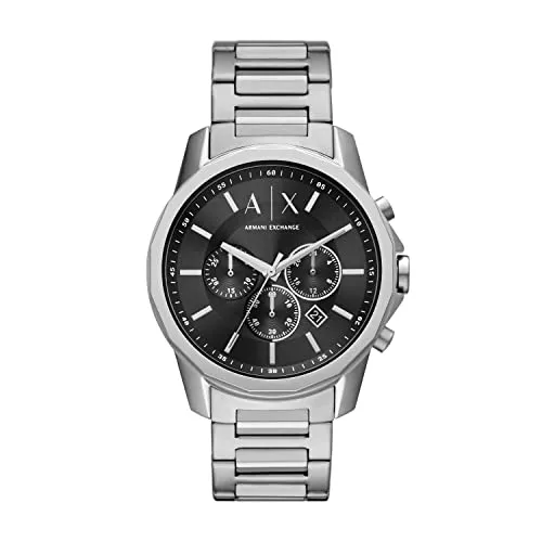 Armani Exchange Uhren Armani Exchange Herren-Chronograph, Edelstahluhr, 44 mm Gehäusegröße