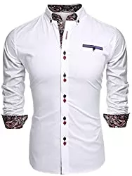 COOFANDY Hemden COOFANDY Men's Slim Fit Long Sleeve Paisley Men's Shirt Suit Shirt for Men Casual Shirt Casual Business