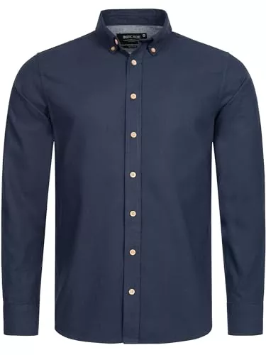 Indicode Hemden Indicode Herren Riverside Hemd kariert mit Button-Down-Kragen | Herrenhemd Männerhemd