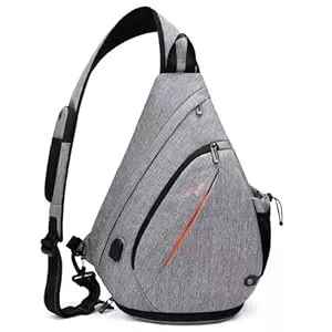 TUDEQU Taschen & Rucksäcke TUDEQU Sling Bag Herren Groß,8 Pockets Schulterrucksack Herren,19L Sling Rucksack Herren,Umhängetasche Herren,Schultertasche