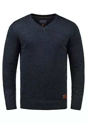 b BLEND Pullover & Strickmode Blend BHLasse Herren Strickpullover Feinstrick Pullover mit V-Ausschnitt Baumwollmischung Regular fit