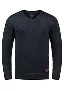 b BLEND Pullover & Strickmode Blend BHLasse Herren Strickpullover Feinstrick Pullover mit V-Ausschnitt Baumwollmischung Regular fit