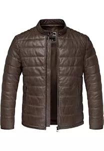 Amaci&Sons Jacken Amaci&Sons Echtleder Jacke Herren Bomber Puffer Lederjacke 9112