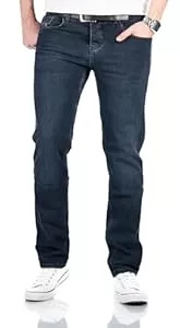 ALESSANDRO SALVARINI Jeans ALESSANDRO SALVARINI Jeans Herren Regular Fit Stretch - Männer Hosen Denim - 98% Baumwolle, 5 Taschen, Knopfleiste, Hose lang