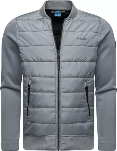 Ragwear Jacken Ragwear Herren Übergangsjacke leichte Steppjacke kurz mit Rippstrick-Ärmeln Hallmar S-4XL