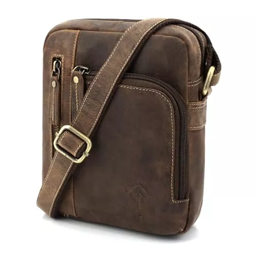 ekavale Taschen & Rucksäcke ekavale Umhängetasche Herren Leder - Schultertasche für Männer